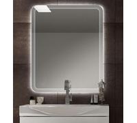Specchio Bagno Retroilluminato a LED 90x74 cm Filo Lucido Reversibile