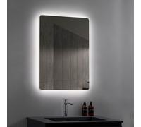 Specchio bagno rettangolare LED retroilluminato e accensione touch tattile -AGAT