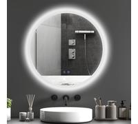 Specchio Bagno Rotondo con Luce LED Ø70cm 3 Colori Luce 3000-6500K Interruttori
