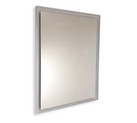 Specchio bagno su misura con cornice scavata rivestita in alluminio