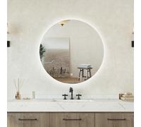 Specchio bagno tondo 50/60/70/80 cm con led. Dimmerabile + Touch Control + Bordo non sabbiato + IP44