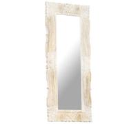 Specchio Bianco 110x50 cm in Legno Massello di Mango
