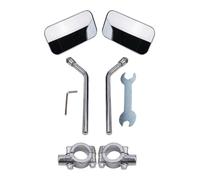 Specchio Bicicletta Metallo per Bici Vintage Specchio Retrovisore con Vetro Conv