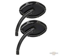 Specchio Cat-Eye Smussato Nero Anodizzato Per Harley-Davidson