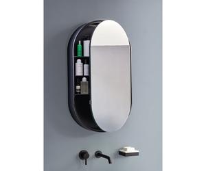 SPECCHIO CATINO CONTENITORE OVALE CON SCOCCA LACCATA NETO MATT