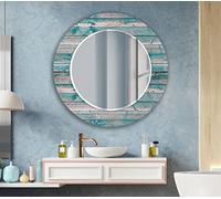 Specchio circolare da parete 70 cm, specchio da bagno, grande specchio rotondo da parete, specchio decorativo in vetro temperato, specchio decorativo da appendere alla parete, specchio cosmetico 139RM