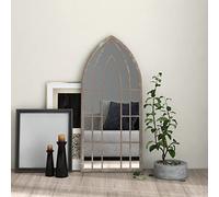 Specchio color sabbia, 100 x 45 cm, cornice in ferro, per interni, da parete, per bagno, decorazione per corridoio, luce, soggiorno, camera da letto