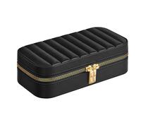 Specchio compatto in PU per organizer gioielli scatola da viaggio con anello e s