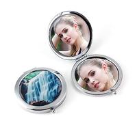 Specchio compatto, specchio per trucco da viaggio, piccolo specchio portatile per tasca della borsa, specchio ingranditore portatile 1X/3X (cascata)