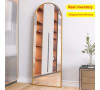 Specchio completo Comanlai, specchio da terra, specchio per tutto il corpo con supporto, cornice minimalista, per soggiorno, camera da letto e spogliatoio