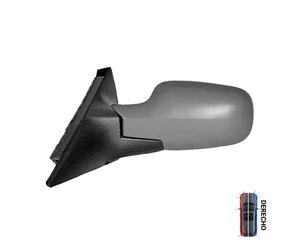 Specchio completo el. convesso termico vern. sensore Destro Renault