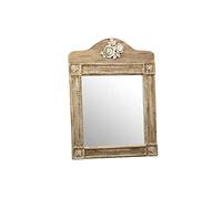 SPECCHIO CON ANTE COMODINO CAMERA LEGNO ROSE BIANCO MARRONE 56*77CM