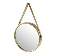 SPECCHIO CON CINGHIA ORO APPESO PENDENTE DA PARETE CORNICE CLASSICO MODERNO 40cm