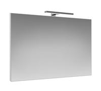 Specchio con cornice in PVC a muro minimalista 120 100 80 cm e lampada LED 30 60