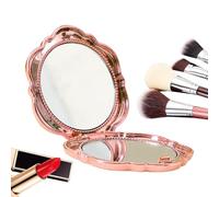 Specchio con Doppia Faccia e Design a Forma di | Specchietto Ingranditore Mini per Trucco e Makeup per Donne e Ragazze, per Viaggio, Toeletta e Bellezza