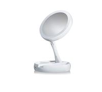 Specchio con illuminazione LED ricaricabile, ingrandimento su entrambi i lati compatibile con il trucco di precisione, specchio da trucco a