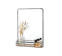 Specchio con Mensola in MDF 40x30 cm - Design Moderno da Parete