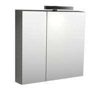 Specchio contenitore a 2 ante 70x15x68 cm Grigio