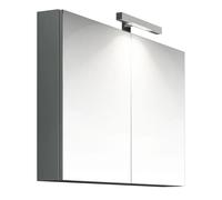 Specchio Contenitore a 2 ante 90x15x68 cm Grigio