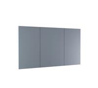 Specchio contenitore con tre ante bagno 115x68 cm grigio silver Clivia Silver colored