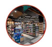 Specchio Convesso da 18", Specchio Stradale Regolabile Ad Ampio Angolo di Visuale, Specchio di Sicurezza Rotondo per Parete, Garage, Strada, Negozio(Orange,45cm/18in)