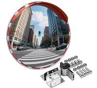 Specchio Convesso Grandangolari a 180°, Specchio Stradale Regolabili, Retro Zincato per Uso Interno/Esterno in Garage, Magazzino, Vialetto, Punto Cieco Del Negozio(60 * 60cm/24 * 24in)