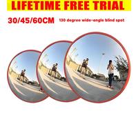 Specchio convesso infrangibile per la sicurezza stradale Soluzione per punto cieco grandangolare da 130 gradi, sicurezza del parcheggio auto con curvo