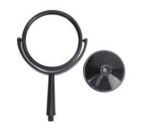 Specchio convesso rotondo da 4 pollici per la sicurezza di scrivanie e cubicoli - Specchietto retrovisore in vetro ruotabile a 360 gradi con base universale e cornice nera per