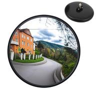 Specchio Convesso, Specchio Stradale 17cm, Specchio Parabolico, Specchio Di Sicurezza Grandangolare, Specchio Per Garage Ed Esterni, Staffa Regolabile Per Sorveglianza Stradale Ed Entrate Magazzino