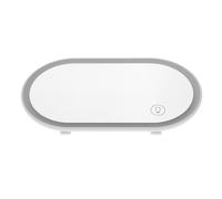 Specchio Cosmetico Abs e Vetro per Visiera, Bianco Auto LED | Specchietto Retrovisore da Auto, Uso Interno per Trucco, Luce Integrata e Struttura Antiurto