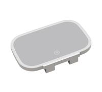 Specchio Cosmetico Auto LED Touch 5v 5w Luce, Bianco | Montaggio Semplice, Ricarica Usb, Luminosità Regolabile, per Auto e Dormitorio, ABS e Vetro, 600ma