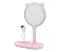 Specchio cosmetico compatto e leggero con ingrandimento LED 1X 5X Touch Control ricaricabile USB 3 temperatura di colore, lunga durata della batteria, luminosità regolabile