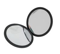 Specchio cosmetico compatto pieghevole con doppio vetro laterale da viaggio portatile portatile a specchio rotondo per feste in casa borse Vanity portatile, Nero , Taglia unica
