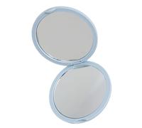 Specchio cosmetico compatto pieghevole con doppio vetro laterale da viaggio portatile portatile rotondo a specchio per feste in casa borse borsa pieghevole trucco, Blu, Taglia unica