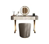 Specchio Cosmetico Con Luci E Set Da Tavolo Comò in ardesia Semplice armadietto minimalista Tavolo da trucco + Specchio for il trucco + Sgabello for il trucco Set da scrivania Vanità Teenager Con Spec