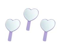 Specchio cosmetico da 3 pezzi specchietto portatile singolo (viola)