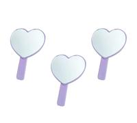 Specchio cosmetico da 3 pezzi specchietto portatile singolo (viola)