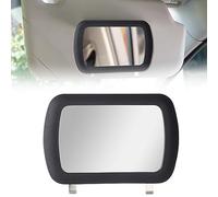 Specchio cosmetico per auto, 16,7 x 11 cm, con visiera parasole, non richiede attrezzi, adatto per interni auto, schienale, bagno, camera da letto