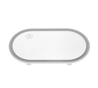 Specchio Cosmetico per Auto da Visiera con Luci Led, Bianco | Abs e Vetro, Immagine ad Alta Definizione e Struttura Antiurto, per Interno Auto e Trucco
