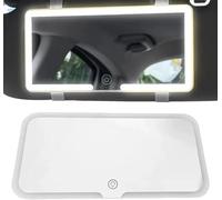 Specchio Cosmetico Per Auto, Specchietto Retrovisore Auto Con 3 Modalità Di Luce Ricaricabile Specchio Auto Neonato Sedile Posteriore Specchio Macchina Per Auto Universale