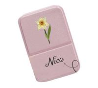 Specchio cosmetico pieghevole compatto con supporto regolabile da viaggio portatile PU palmare rettangolare a specchio per uso domestico partito pieghevole palmare, A, Taglia unica