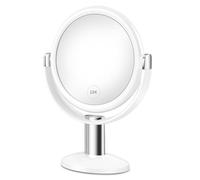 Specchio cosmetico Specchio per trucco con ingrandimento 1X/10X, Specchio ingranditore rotondo bifacciale da 17,8cm Girevole a 360 gradi, Specchio da tavolo da appoggio per camera da letto/bagno