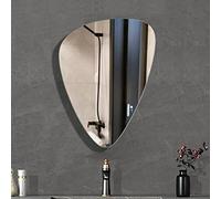 Specchio Creativo A Goccia D'acqua Senza Cornice, Specchio Da Parete Irregolare, Specchio Da Bagno, Soggiorno Camera Da Letto Specchio Decorativo Moderno A Specchio Asimmetrico, Due Metodi Di Installa