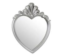 SPECCHIO CUORE DA PARETE MURO SPECCHIERA CORNICE SILVER CLASSICO MODERNO 6251
