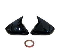 Specchio Custodia Per Seat Leon MK4 Per Cupra ST Copertura Specchietto Retrovisore Aggiungi Coppia Coperture Specchietto Retrovisore Laterali Calotte(Glossy Black-Add on)