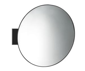 Specchio da attaccare al Sistema PROP di forma rotonda Diametro 63 cm per impreziosire il bagno o l'ingresso Rifinito con una cornice in alluminio nero