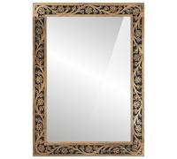 Specchio da Bagno 50x70x2,5 cm Legno Massello di Mango e Vetro