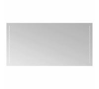 Specchio da bagno a LED, 100 x 50 cm, in vetro, con interfaccia USB, IP65, impermeabile, per bagno, montaggio a parete, illuminazione e uso pratico in corridoio, camera da letto