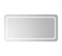 Specchio da bagno a LED, 100 x 50 cm, in vetro con protezione IP65, impermeabile, interfaccia USB, specchio da trucco, per bagno, montaggio a parete, illuminazione