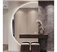 Specchio da bagno a LED anti-appannamento con luminosità regolabile, senza cornice, per uso interno, tecnologia anti-appannamento per riflessi chiari